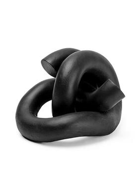 现代简约创意红色抽象几何摆件雕塑样板房客厅展柜桌台面软装饰品