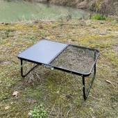 现货铝合金mdf板网格桌折叠迷你户外野营小桌子桌烧烤桌铁网桌