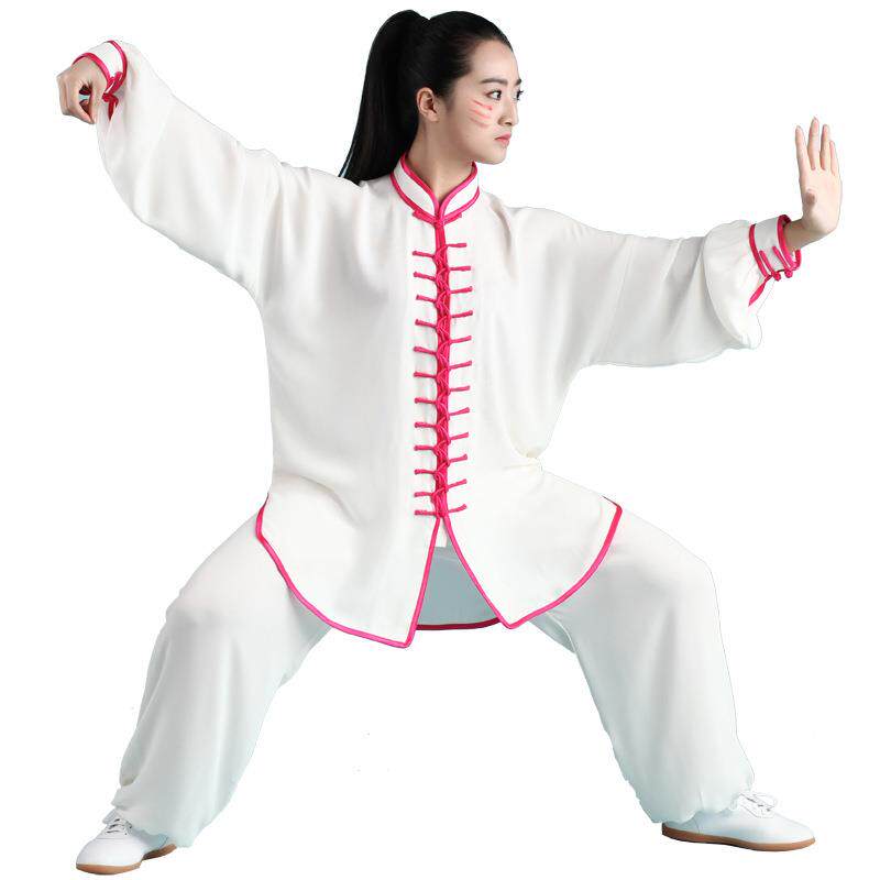 太极服女春夏中式长袖太极训练表演服男运动套装练功服