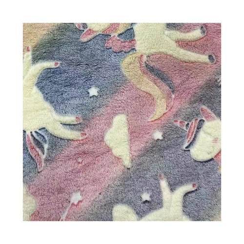 厂家直供现货230g夜光法兰绒面料时装靠垫抱枕家居家纺布料