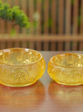 快速发货人造水晶福禄寿财喜聚宝盆摆件家K用客厅装饰品乔迁开业