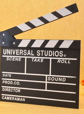 现货速发木质导演场记板英文版电影拍打板婚纱影楼拍影辅助道具摆