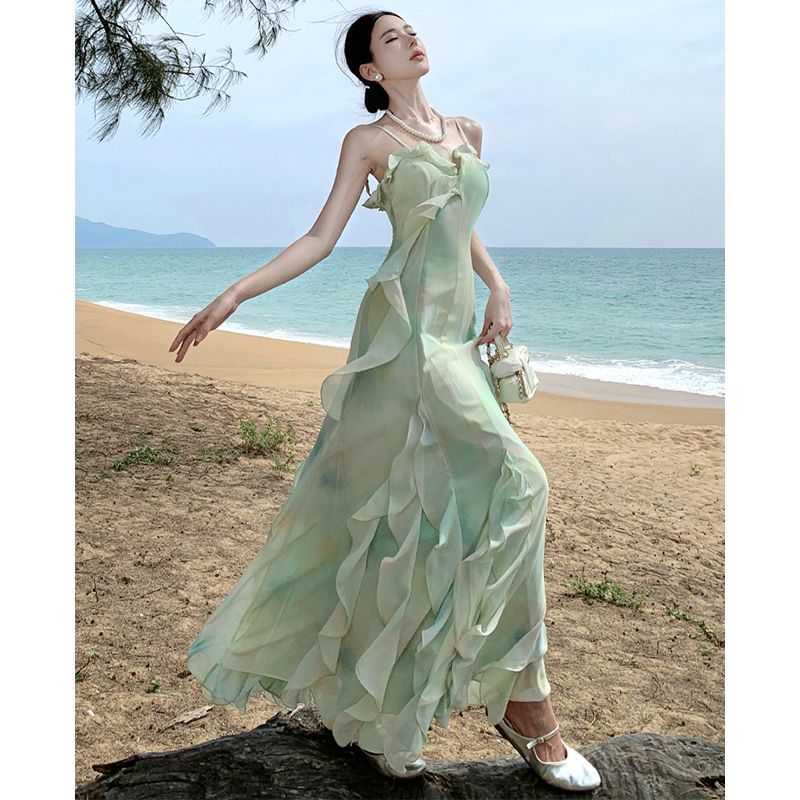 法式仙女裙立体多层荷叶