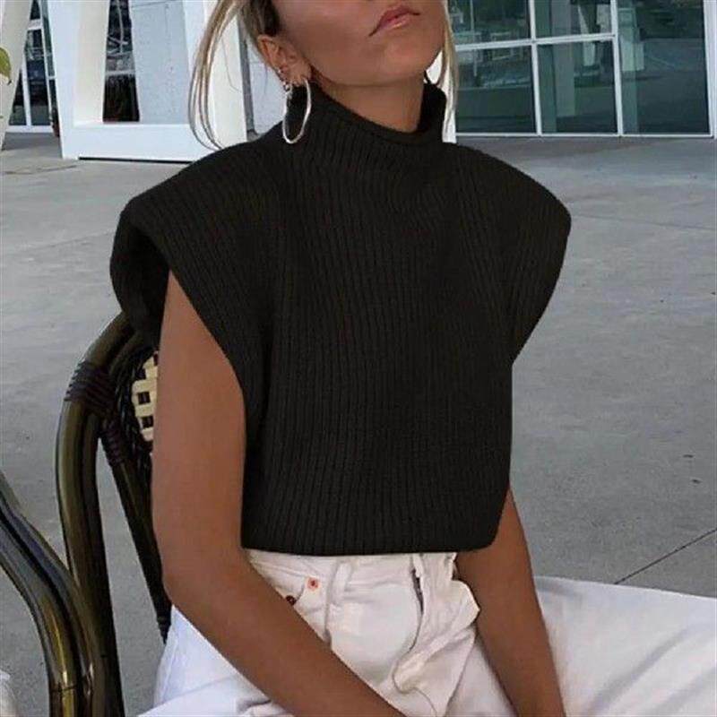 여성 민소매 조끼 스웨터 니트 루즈 풀오버