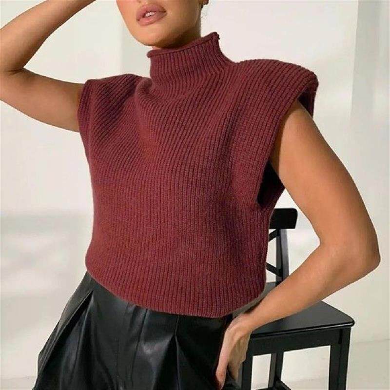 여성 민소매 조끼 스웨터 니트 루즈 풀오버