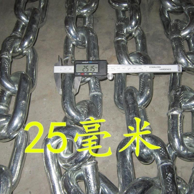 大铁链子超粗粗铁链25mm负重比特犬训练镀锌链条锚链装饰大铁链子