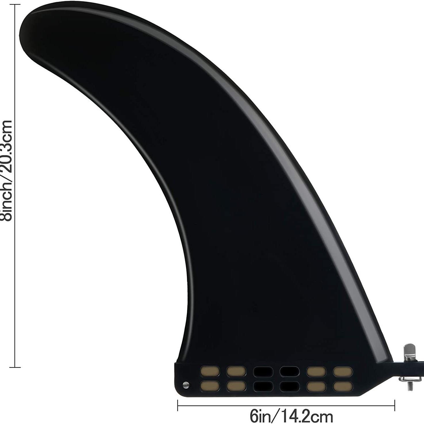 冲浪软胶大尾舵8寸9寸SUP板TPU尾鳍分水舵平衡舵桨板鱼鳍配件surf