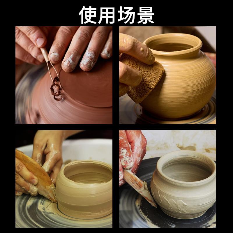 陶泥工具套装 木质陶艺泥塑雕刻工具8件套 初学者DIY制作造型雕刻