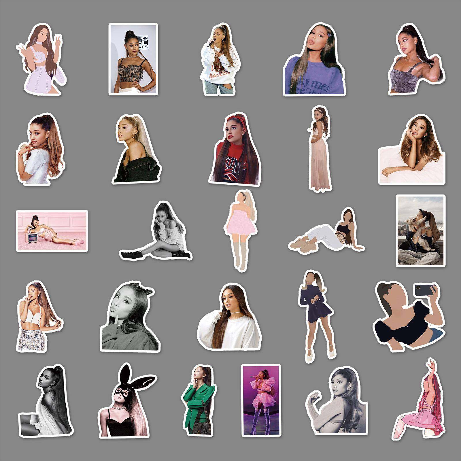 50张爱莉安娜·格兰德涂鸦贴纸明星A妹周边DIY滑板水杯行李箱贴纸