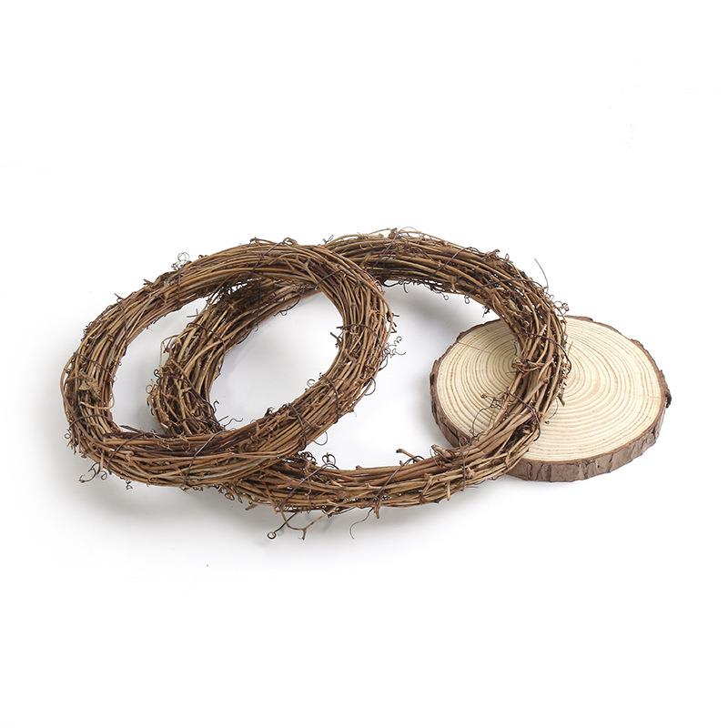 单只天然土伏藤圈树枝藤条枯藤壁挂田园装饰 DIY圣诞节花环材料