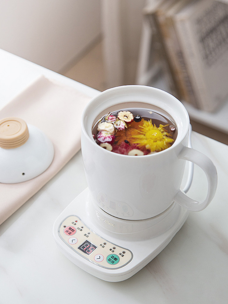 办公室养生杯电炖杯加热水杯煮茶杯陶瓷小号迷你煲汤煮粥杯电热杯