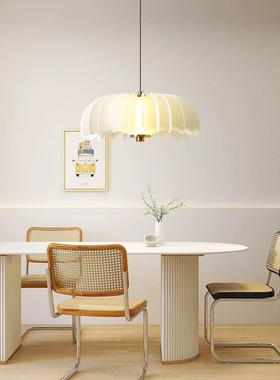 白色奶油风南瓜餐厅吊灯现代简约吧台吊灯创意开扇灯笼卧室吊灯