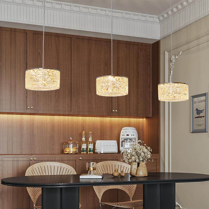 高级感餐厅吊灯冰裂纹树脂护眼三头吊灯现代简约大气餐桌灯吧台灯,家装灯饰光源,智能吊灯,淘宝优惠券,粉丝福利购,淘宝优惠卷