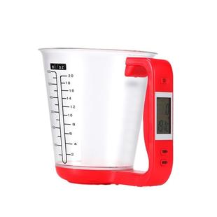 带刻度电子量杯秤烘焙秤1KG600ML液体量杯电子厨房秤宠物水杯