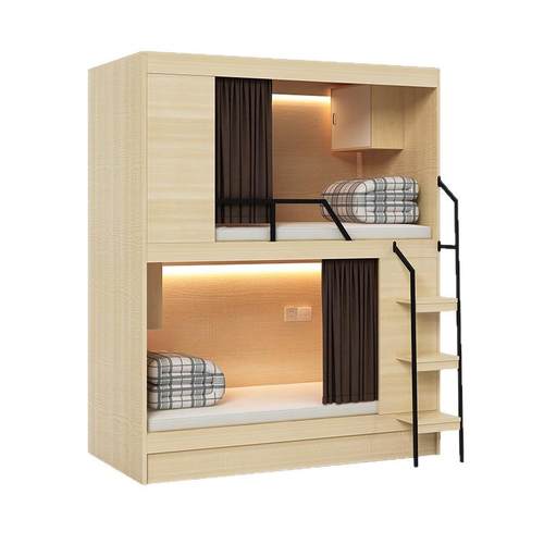 全包床太空舱双层床学校实木简约成年床青旅双层床公寓床电竞酒店