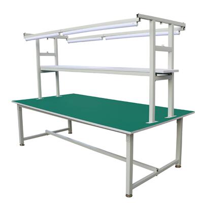 工厂直销防静电桌子工作桌电子厂操作台带LED灯双面防静电工作台