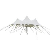 露营超大三胞胎莲花天幕营地户外多用途防雨防晒凉棚遮阳野餐