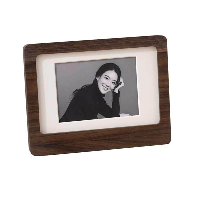 黑胡桃实木相框摆台纪念logo像框架装裱桌面摆件空框摆台8寸,家居饰品,DIY亲子装饰画,淘宝优惠券,粉丝福利购,淘宝优惠卷
