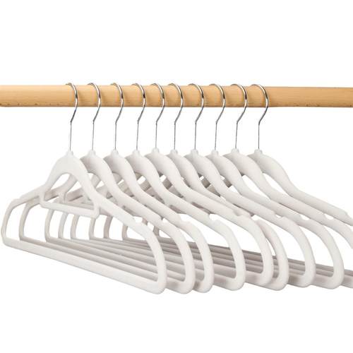 50个装家用植绒衣架新料防滑无痕挂衣架工厂直发晾衣架