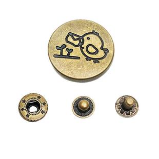 厂家直销锌合金花样四合扣金属按扣下三件配633铜底扣箱包配件