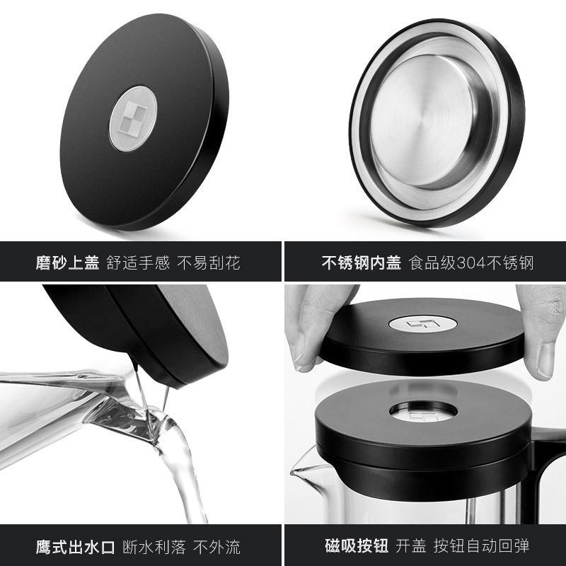 耐高温全玻璃内胆飘逸杯泡茶壶可拆洗一键过滤冲茶器沏茶壶