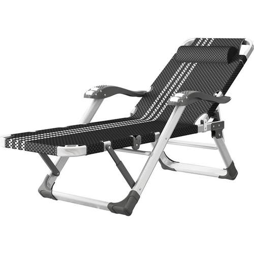 特粗铝合金躺椅午休折叠办公室午睡椅阳台家用休闲懒人靠背靠椅子