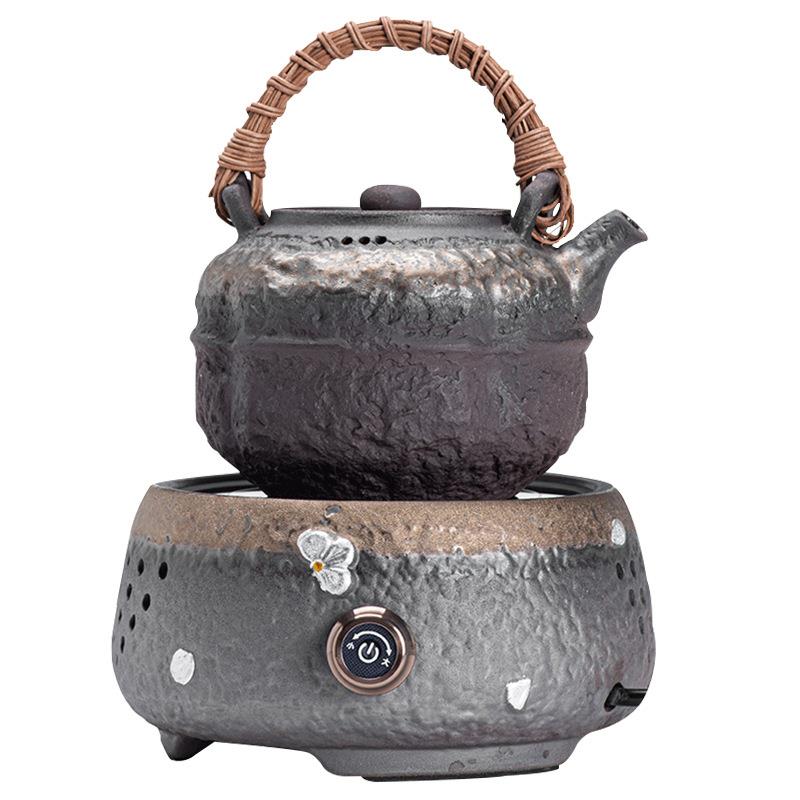 围炉煮茶家用室内无烟插电陶炉全套罐罐茶煮茶器红泥茶壶烤橘子炉
