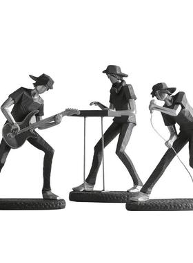 北欧艺术摇滚乐队摆件人物创意客厅桌面电视柜办公室家居软装饰品