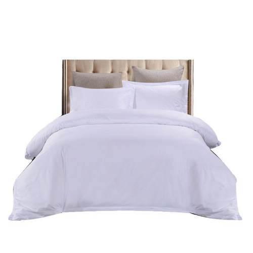 白色酒店布草厂家喷气贡缎纯绵宾馆民宿床上用品加厚高支密四件套