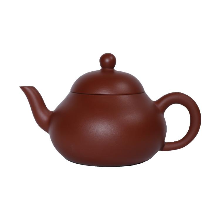 潮州朱泥手拉壶家用泡茶壶纯手工慕古功夫小茶壶矮梨扁梨壶文旦壶