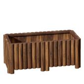 碳化加厚花箱防腐木室外专用庭院种菜花盆阳台花槽植物盆景半圆款