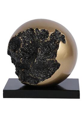 意式中古风树脂防铜球繁星雕塑工艺摆件售楼部样板房软装家居饰品