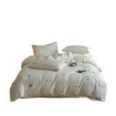 100全棉长绒棉四件套绣花被套床单儿童三件套床笠床上用品南通