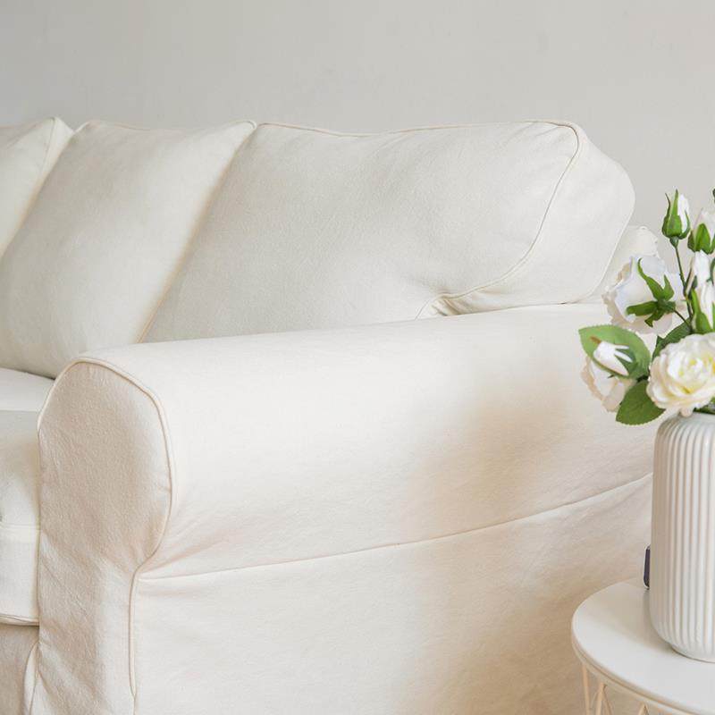 ▽定制爱克托三人沙发套全包沙发罩棉麻布艺厚实四季通用款