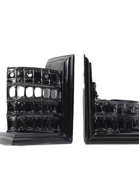 建筑书挡装饰摆件样板间软装饰品桌面书档书房工艺品建筑系列书靠