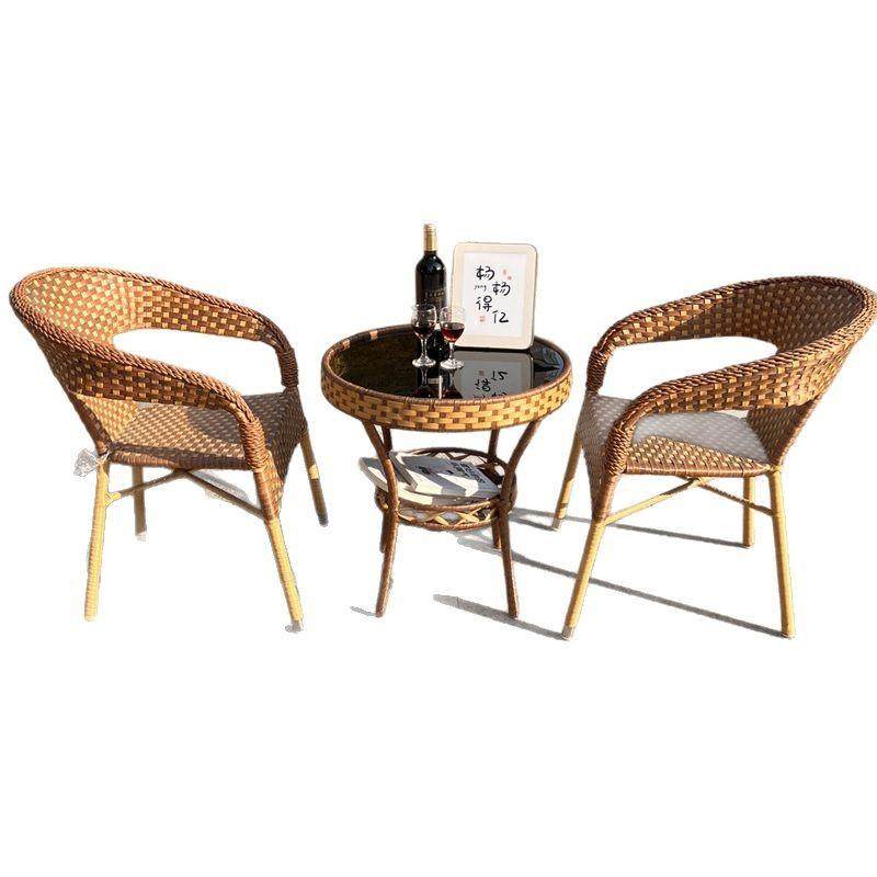 阳台桌椅藤椅三件套室外庭院编藤椅子花园露天休闲小茶几户外休闲,商业/办公家具,商用藤编家具,淘宝优惠券,粉丝福利购,淘宝优惠卷