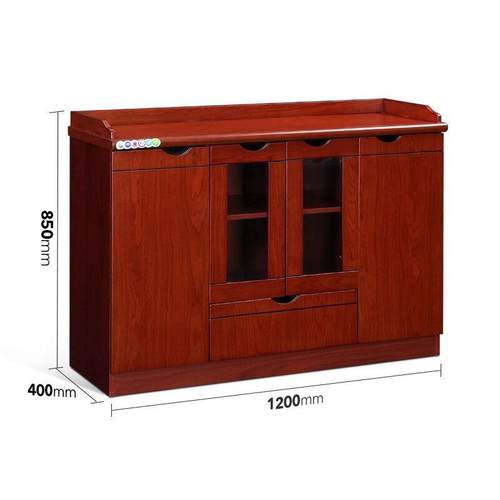 广东茶水柜贴木皮餐边柜办公室餐厅客厅储物柜收纳多功能柜