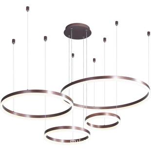 2025年新品 大气餐厅卧室适用 简约现代LED圆环客厅吊灯北欧风格