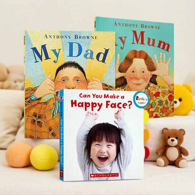 【现货】英文原版 我的爸爸妈妈+Can You Make a Happy Face你能露出快乐的笑容吗 情绪管理绘本儿童启蒙早教亲子共读图画书书籍