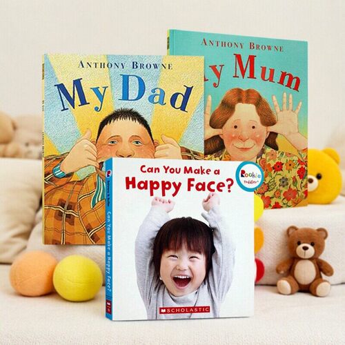 【现货】英文原版 我的爸爸妈妈+Can You Make a Happy Face你能露出快乐的笑容吗 情绪管理绘本儿童启蒙早教亲子共读图画书书籍