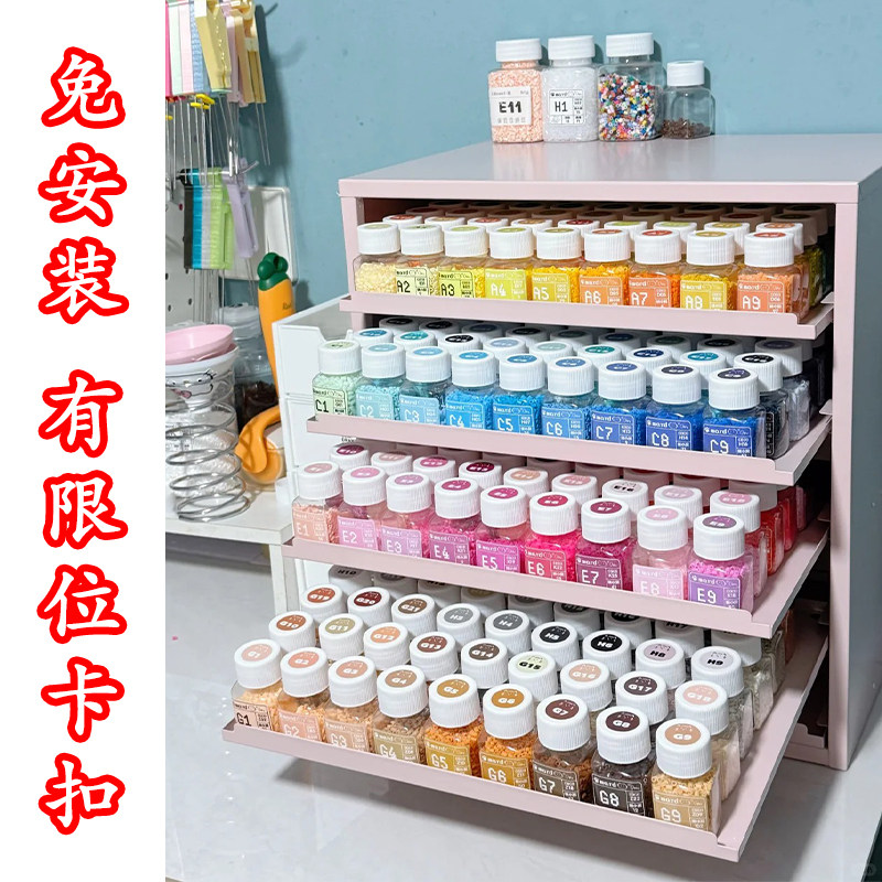 信盘拼豆收纳架桌面办公室置物架信封盘抽屉式文件化妆品收纳盒