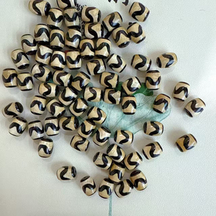 隐藏黄财神虎牙天珠藏式diy配饰珠宝文玩手串隔珠佩珠散珠