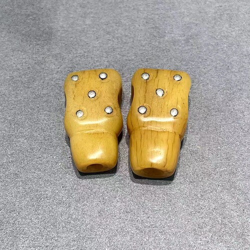 藏式文玩配件驼骨咒点三通佛珠手串隔珠佛塔手工diy手链配饰牛骨