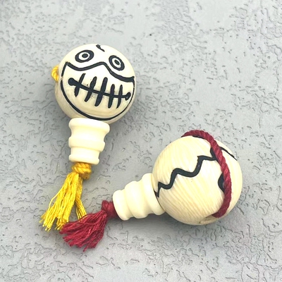 藏传料器大号圆珠阿呆三通佛塔文玩手串佛珠手链项链隔珠腰珠配饰