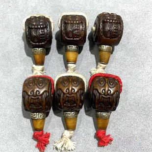 藏民回流老骨阿呆三通配饰大珠子文玩手串佛珠diy塔做旧个性饰品