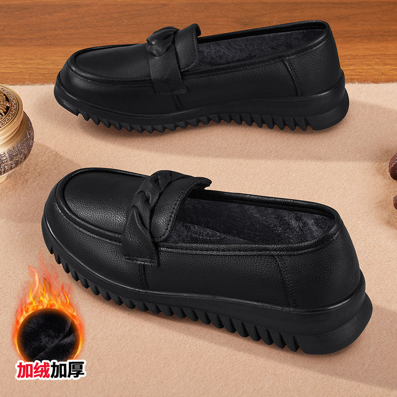 冬季加绒加厚老北京棉鞋女防寒