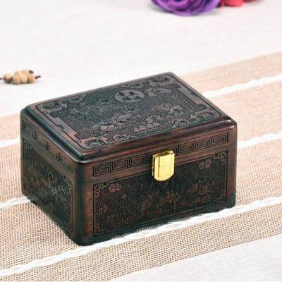 缅甸黄花梨首饰盒实木高档红木珠宝收纳盒闺蜜女朋友结婚礼物木盒