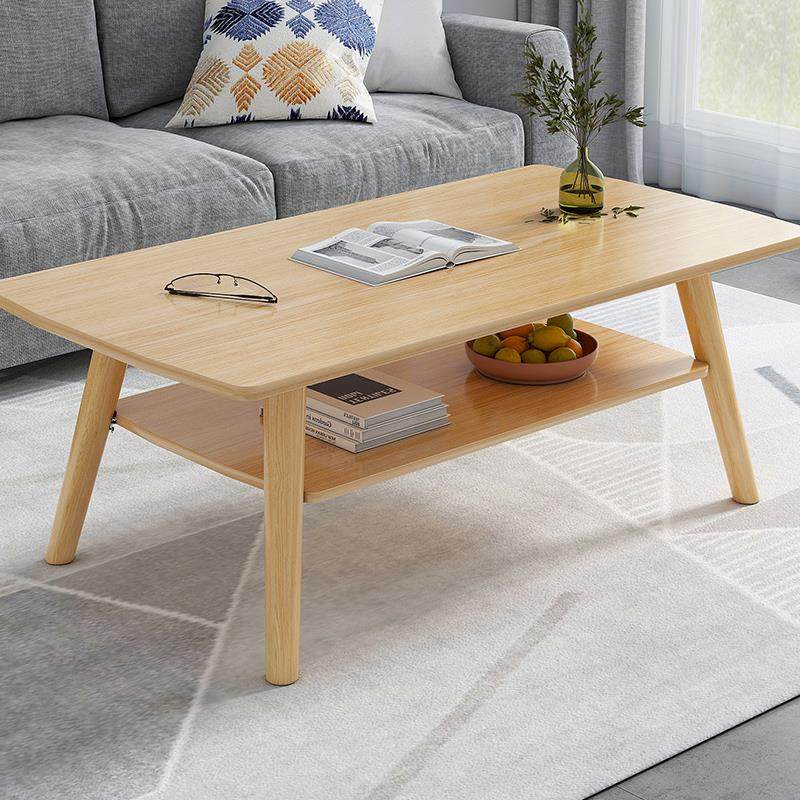 7W简易小茶几桌子方桌家用茶桌小户型简约木桌出租屋客厅长方形矮