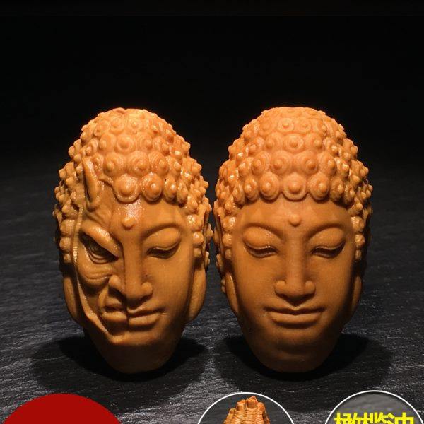 橄榄核雕刻一念之间手串文玩橄榄胡手链佛魔僵尸骷髅红料老油核