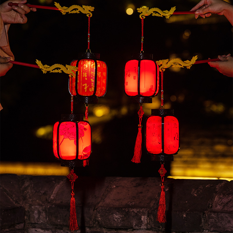 古风中式红灯笼新年手提花灯led宫灯手工diy挂饰乔迁之喜结婚装饰